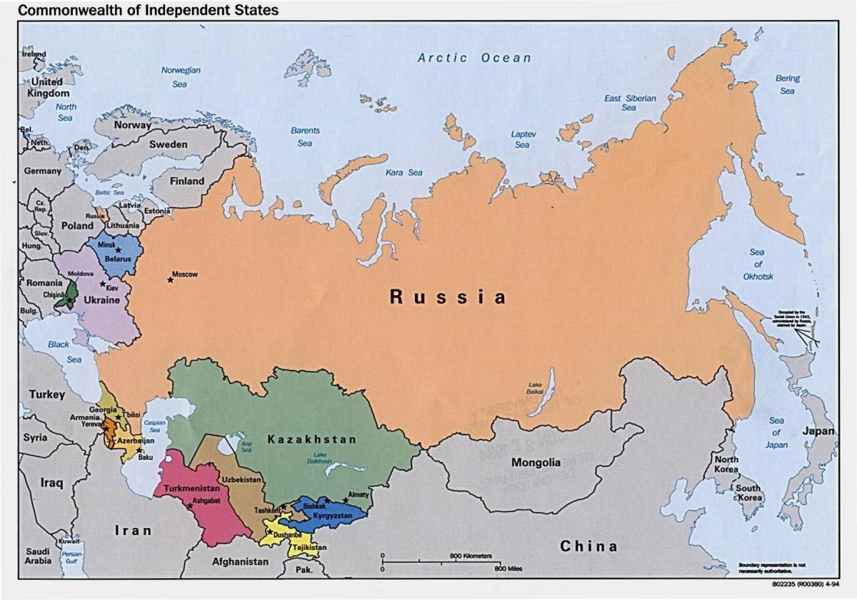 harta e rusisë Mongoli