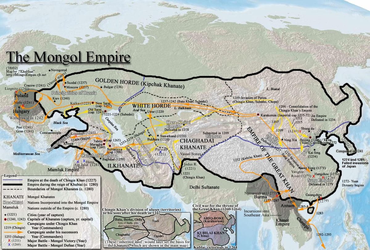 Mongol historisë hartë