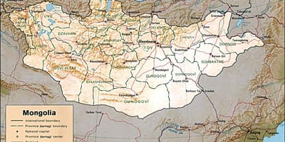 Mongolia e hartave gjeografike