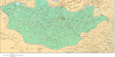 Harta e rrugës Mongoli